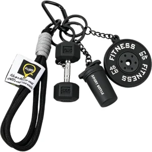 جاکلیدی ورزشی مدل Dumbbell Shaker Weight طرح وزنه، شیکر و دمبل