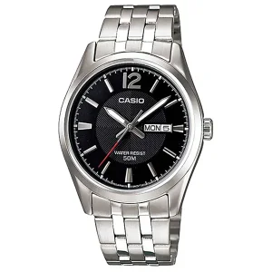 ساعت مچی مردانه کاسیو Casio مدل MTP-1335D-1A با بند استیل و صفحه مشکی