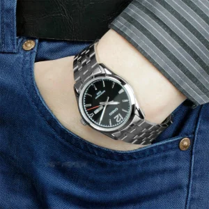 ساعت مچی مردانه کاسیو Casio مدل MTP-1335D-1A با بند استیل و صفحه مشکی