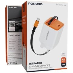 شارژر دیواری پورودو Porodo مدل PDFWCH103 توان 30 وات / لطفا رنگبندی سفید اضافه شود.