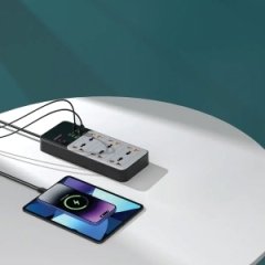 قیمت چندراهی برق پورودو Porodo مدل PDFWCH100GY با 6 پریز