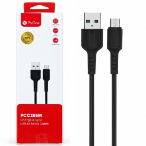 کابل میکرو یو اس بی پرووان ProOne مدل PCC285M جریان 2.1 آمپر 1 متر