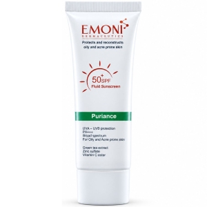 فلوئید ضد آفتاب بی رنگ امونی مدل Puriance مناسب پوست چرب و داراى آکنه SPF50+ حجم 50ml
