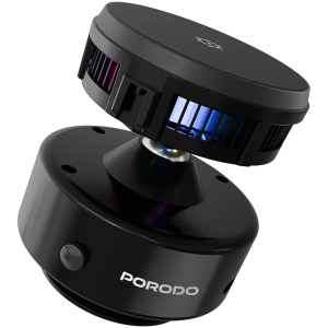 هولدر موبایل و شارژر بی سیم خنک کننده پورودو Porodo مدل PD-HSM17-BK توان 15 وات