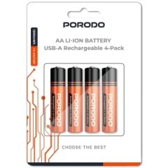 باتری قلمی شارژی پرودو Porodo PDJHAAOG بسته 4 عددی