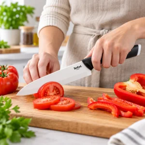 چاقو سرآشپز سرامیکی تفال Tefal مدل K2223114 تیغه 15 سانتی متر