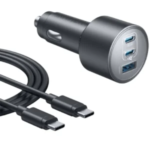 شارژر فندکی  انکر Anker مدل B2737HA1 دارای 3 پورت و توان 167.5 وات