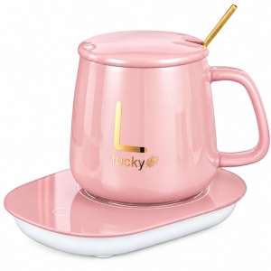 ماگ گرم کن دار لاکی Lucky مدل Temperature Cup ظرفیت 400 میلی لیتر