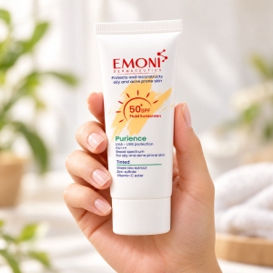 فلوئید ضد آفتاب رنگی امونی مدل Puriance مناسب پوست چرب و مستعد آکنه SPF50+ حجم 50ml