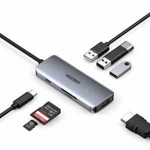 هاب تایپ سی 7 پورت چویتک CHOETECH مدل HUB-M19 توان 100 وات