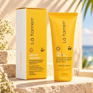 کرم ضد آفتاب بی رنگ لافارر با SPF50 مناسب پوست چرب و آکنه‌ای 40ml