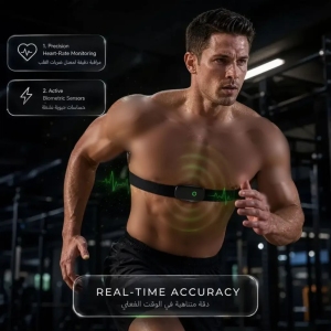 بند ضربان سنج سینه ای گرین لاین Green Lion مدل GNBND4CHSTBK با حسگر ECG