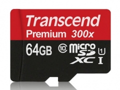 رم میکرو اس‌دی 64 گیگابایت Transcend Class 10 Premium 300X