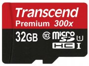 رم میکرو اس‌دی 32 گیگابایت Transcend Class 10 Premium 300X