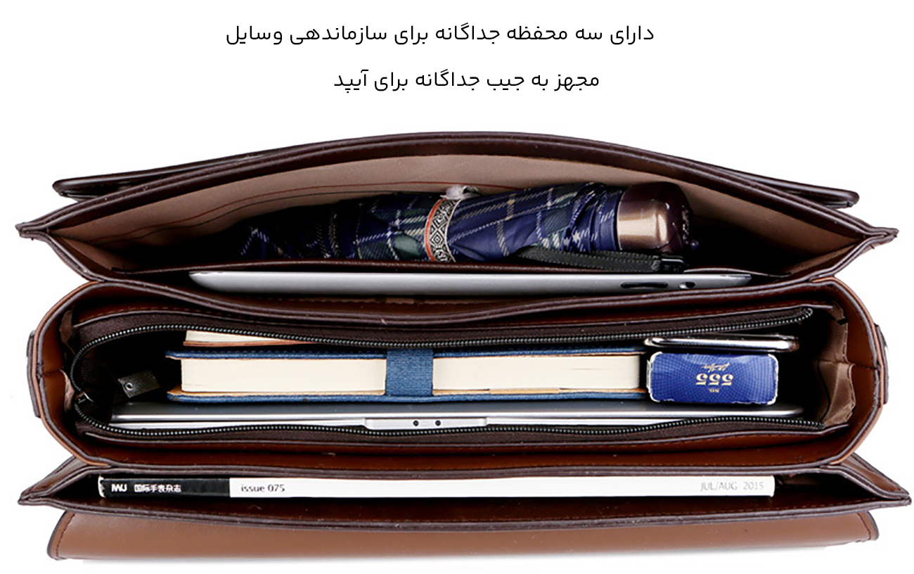 محفظه های جداگانه کیف مردانه