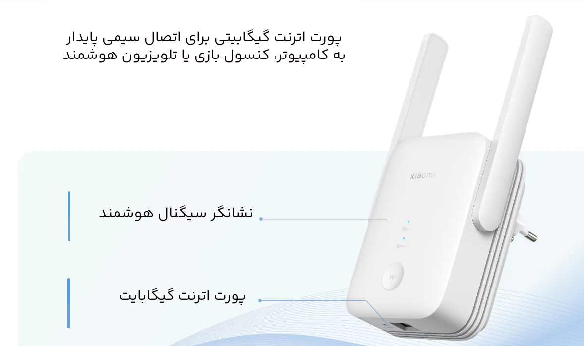 تقویت کننده وای فای با قابلیت اتصال سیمی