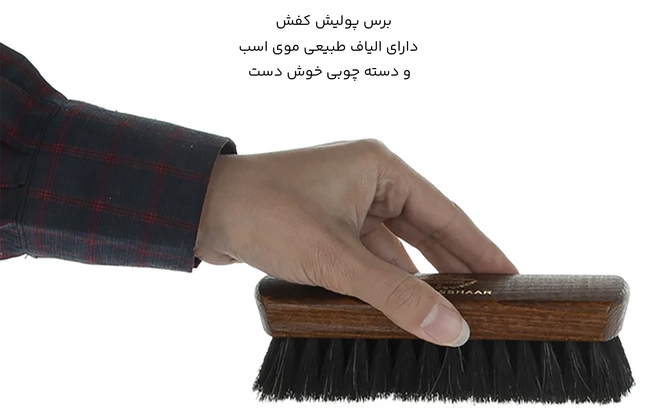 برس پولیش کفش با موی طبیعی اسب