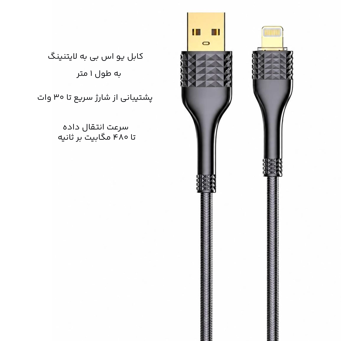 کابل لایتنینگ 1 متری