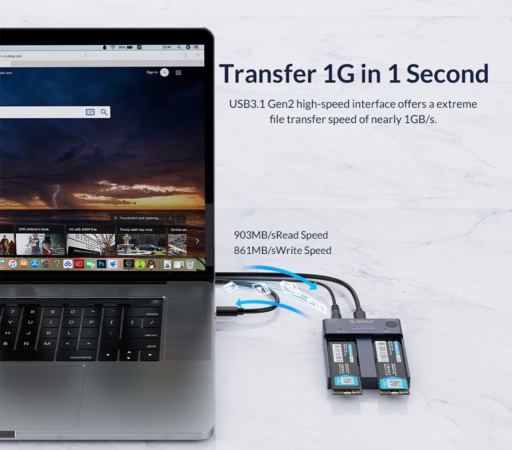 داک هارد دیسک اینترنال SSD NVMe M.2 اوریکو مدل M2P2-C3-C 