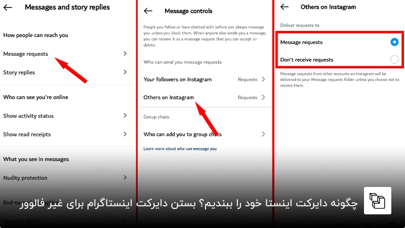 چگونه دایرکت اینستا خود را ببندیم؟ بستن دایرکت اینستاگرام برای غیر فالوور