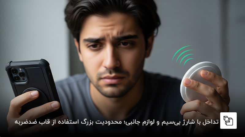  تداخل با شارژ بی&zwnj;سیم و لوازم جانبی؛ محدودیت بزرگ استفاده از قاب ضدضربه