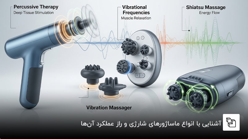  آشنایی با انواع ماساژورهای شارژی و راز عملکرد آن&zwnj;ها