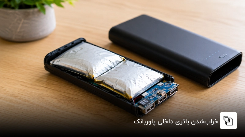 خراب&zwnj;شدن باتری داخلی پاوربانک