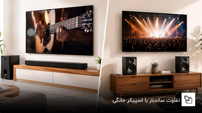  تفاوت ساندبار با اسپیکر خانگی