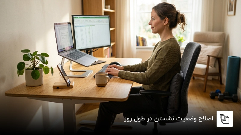 اصلاح وضعیت نشستن در طول روز