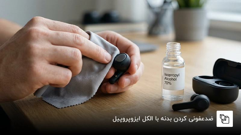 ضدعفونی کردن بدنه با الکل ایزوپروپیل
