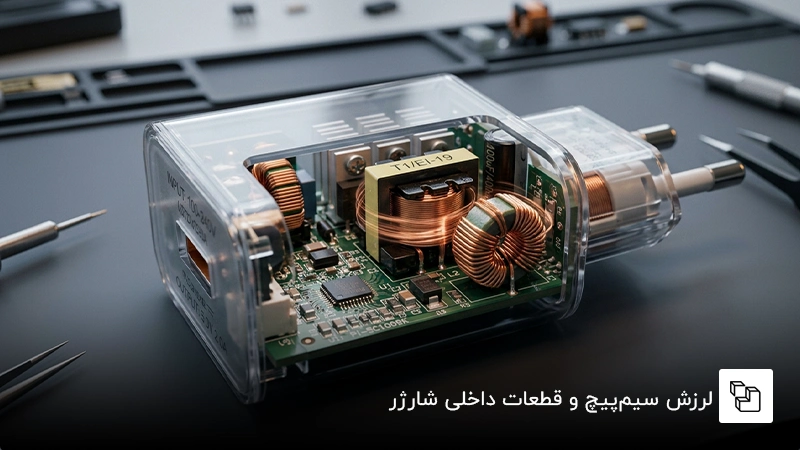لرزش سیمپیچ و قطعات داخلی شارژر