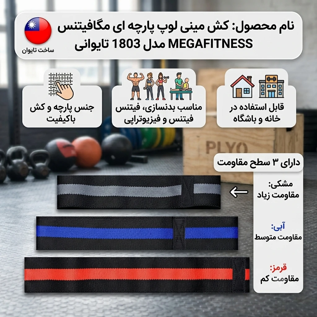 کش مینی لوپ پارچه&zwnj;ای مگافیتنس