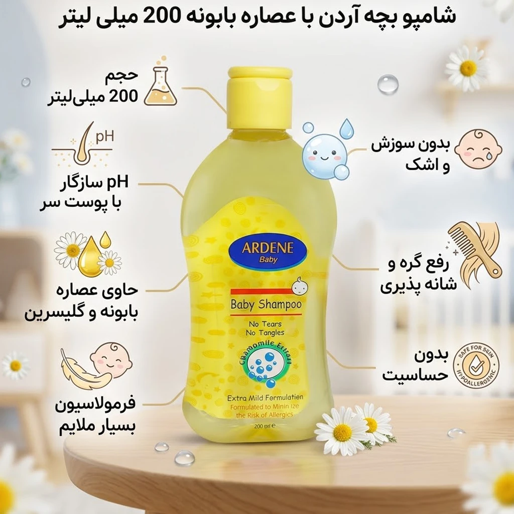 شامپو بچه آردن