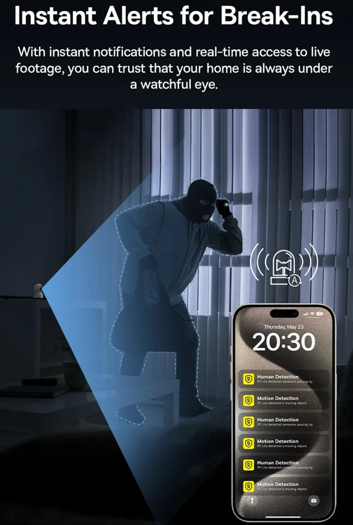 دوربین دارای سنسور تشخیص انسان