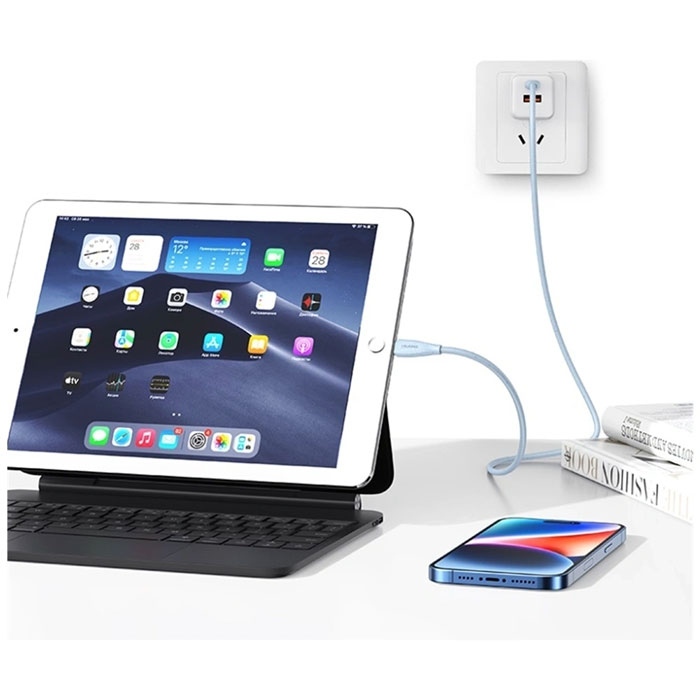 کابل شارژ لایتنینگ آبی 