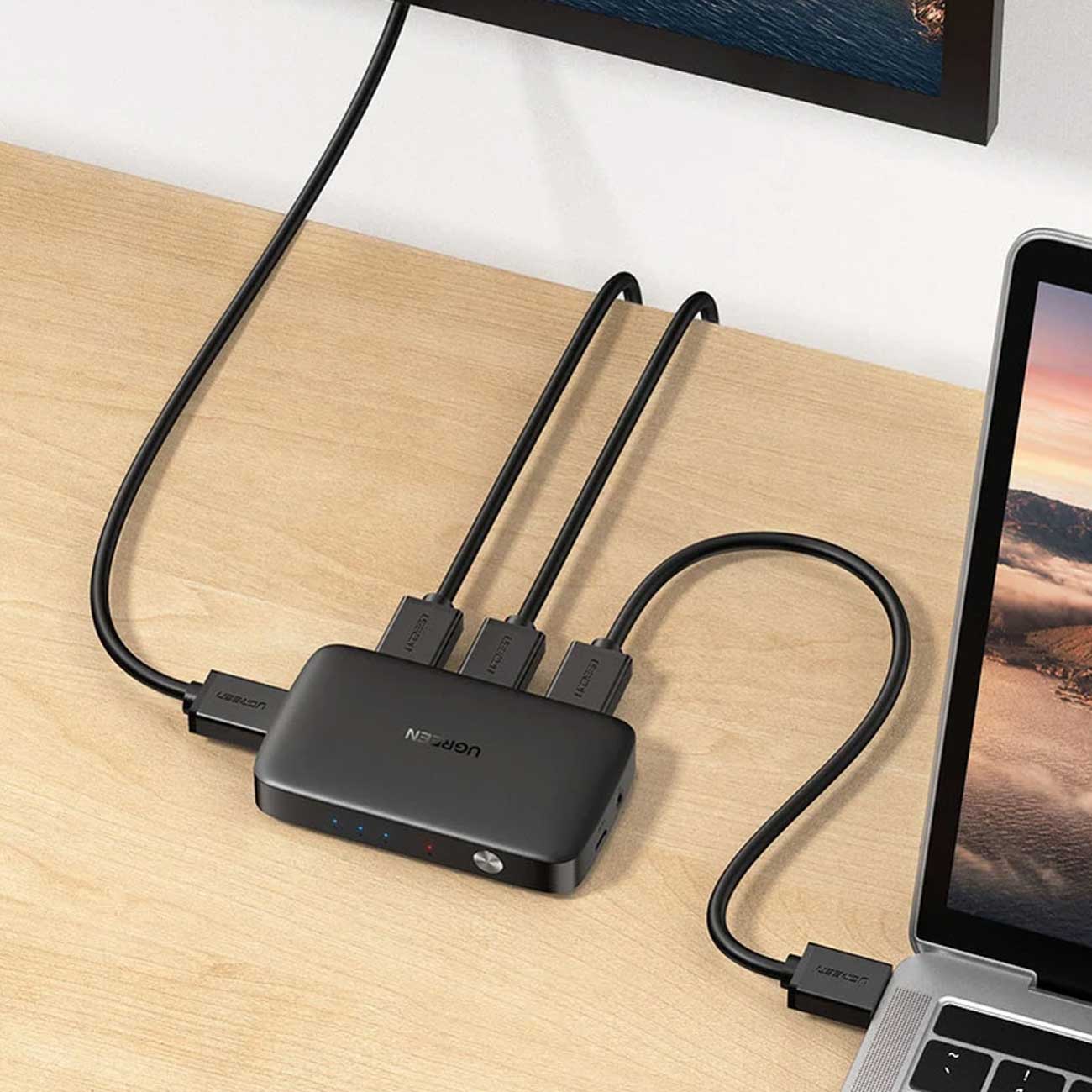 لپ تاپ متصل به سوئیچ