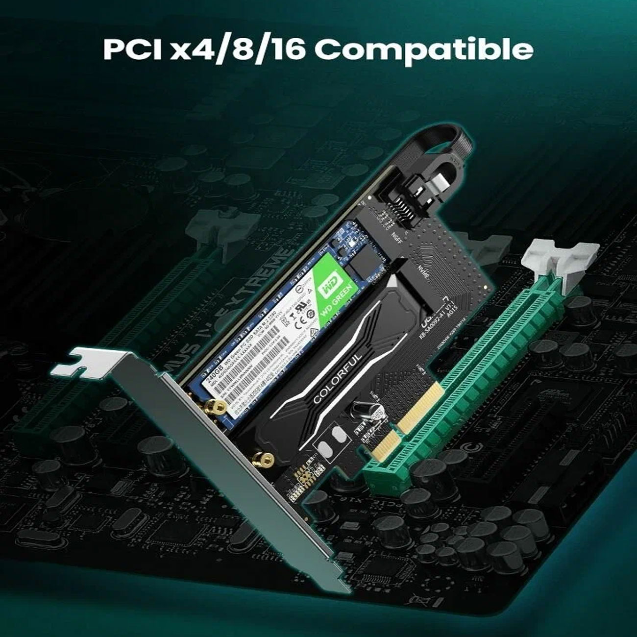 تصویر نصب در اسلات PCIe