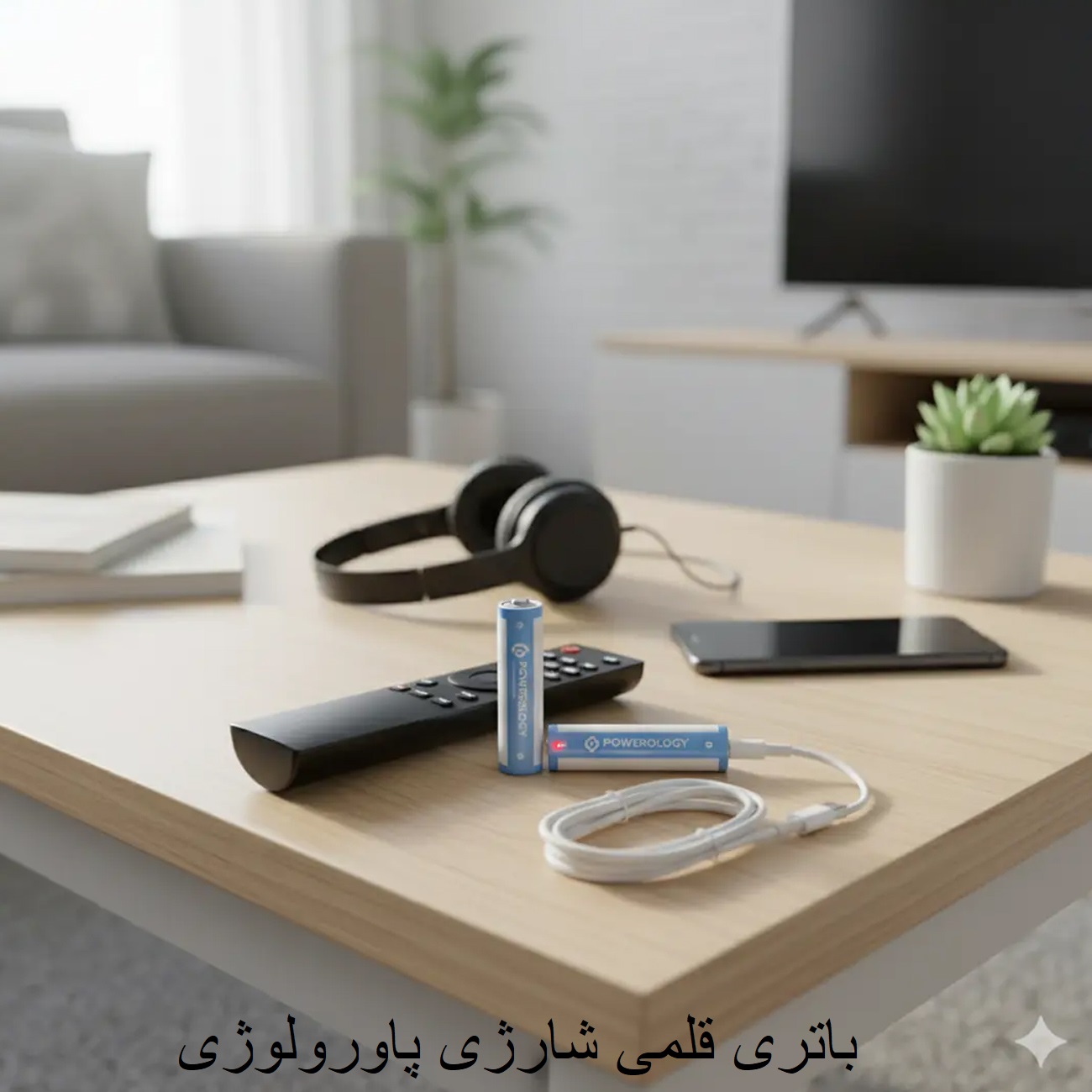 باتری قلمی روی میز