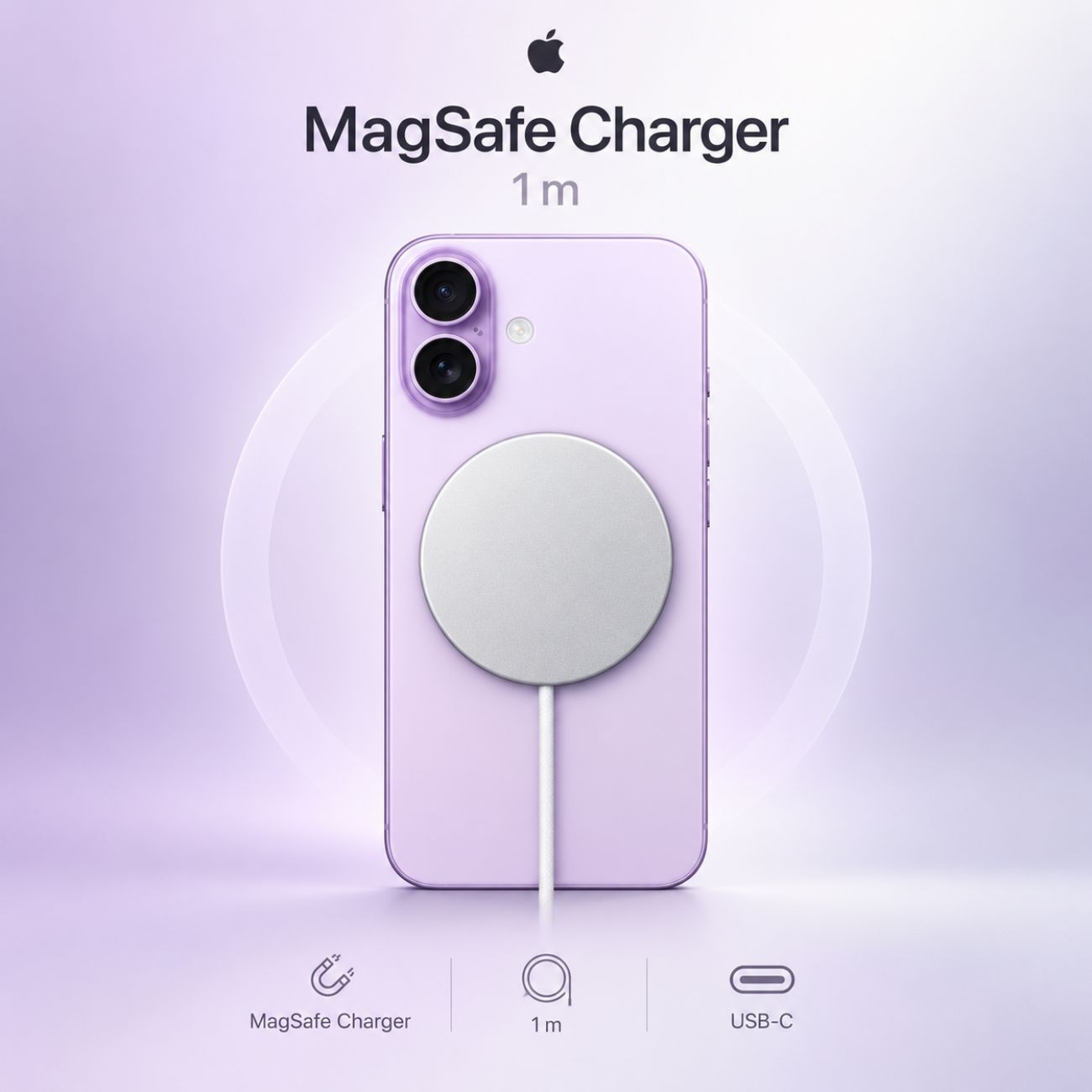 شارژر وایرلس با کابل 1 متری