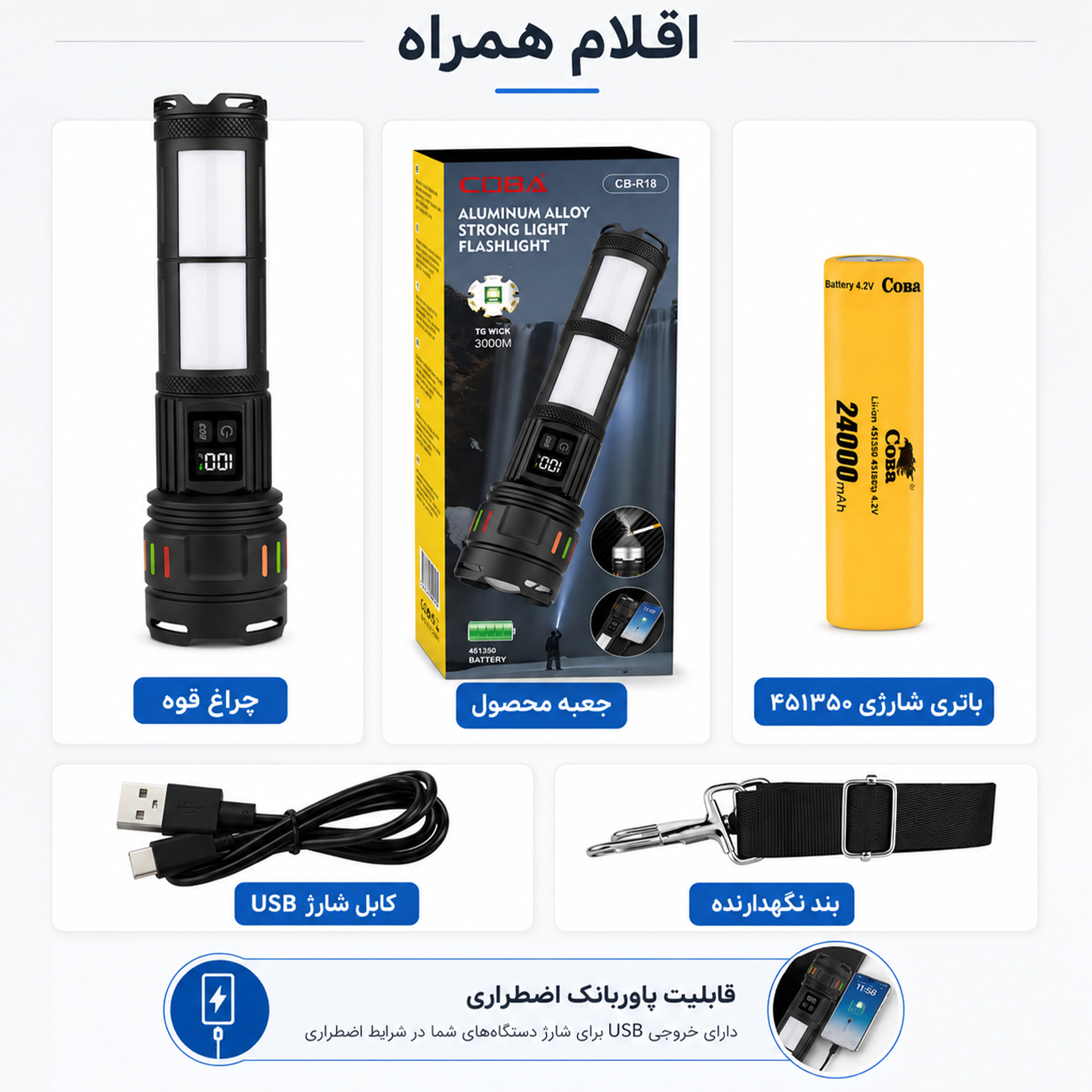 اقلام همراه چراغ قوه کوبا