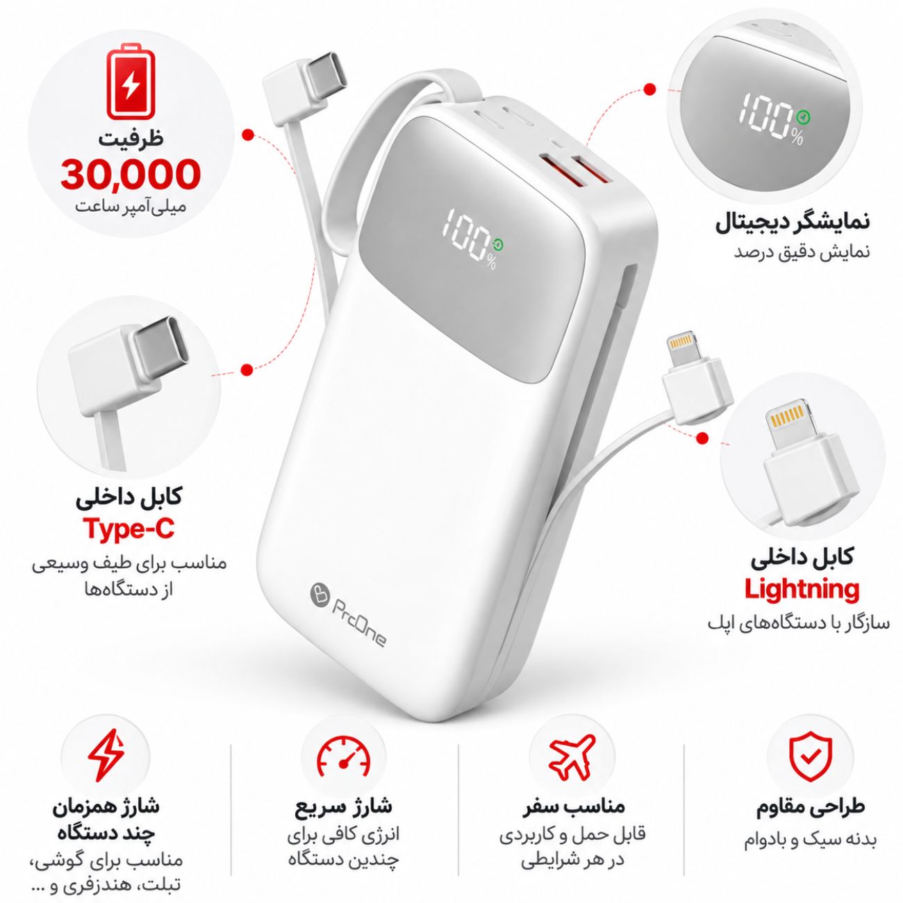 پاوربانک 30000 پرووان