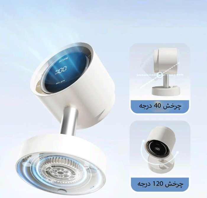 قابلیت چرخش در دو زاویه و جهت پنکه