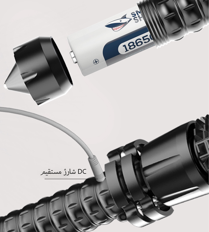 چراغ کمپینگ در حال شارژ